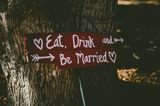 Sign eat, drink and be married