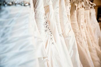 hanging wedding dresses